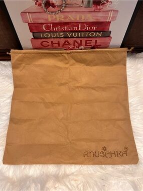 Anuschka Tan Drawstring Dust Bag 18X18